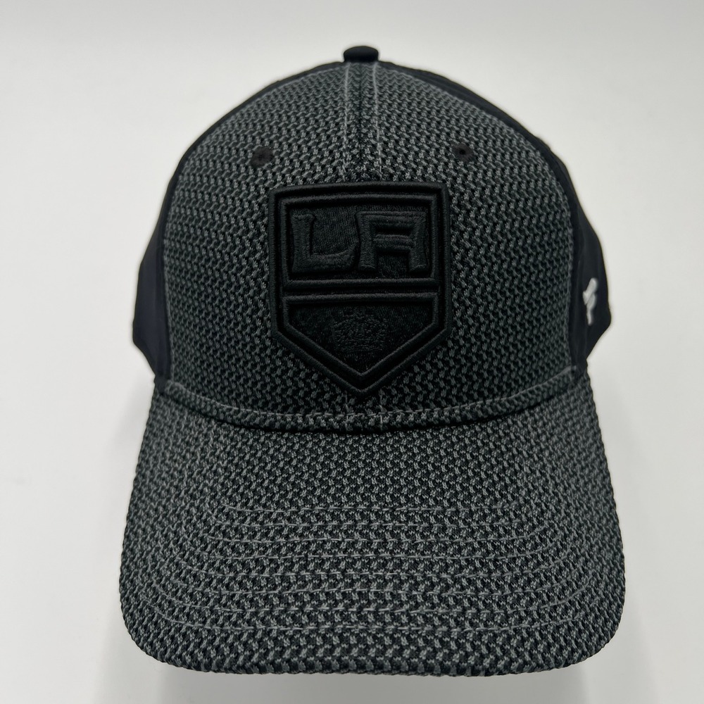 Fanatics LA Kings NHL Adjustable Hat‎ Black Charcoal Tonal Shield Baseball Cap